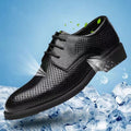 New arrival business hole cool leather shoes men's casual wedding groom british sandals summer breathable youth pointed toe men's shoes