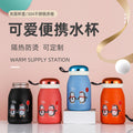 Cartoon penguin cup - portable tumbler, high-value glass cup, promotional advertising gift, customizable with logo printing