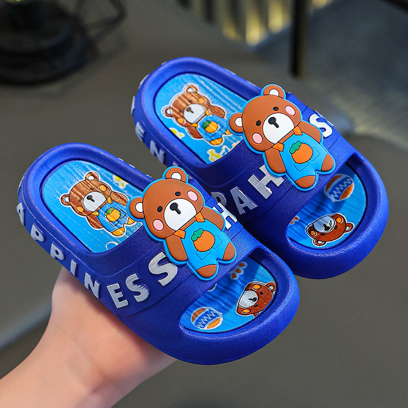 Kids slippers summergirl cartoon cute indoor soft bottomnon-slip boys baby stepping on shit feeling kids sandals