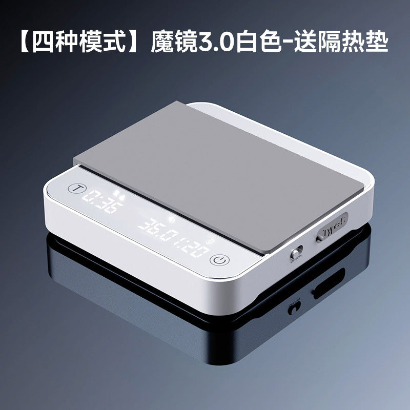 Tempered glass surface hand brew coffee digital scale mini coffee scale italian gram scale accurate timing weighing kitchen scale