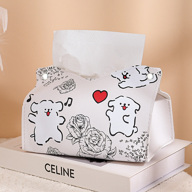 Desktop tissue box cute cartoon home living room bedroom creative pumping carton car pumping box napkin box