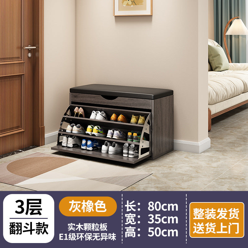 new arrival: bestselling flip-top shoe cabinet - home entryway shoe bench, shoe rack, and stool combo - all-in-one seating & space-saving storage