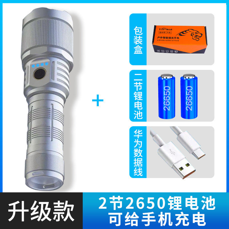 A new generation of Angel's Eye white laser flashlight, strong light and long battery life, outdoor long-distance shooting rechargeable emergency flashlight
