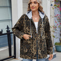 European and american cross-border women's spring new arrivals:  &  washed, versatile, loose-fit leopard print denim jacket/top