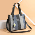 2024 new women's fashion shoulder bag crossbody bag canvas bag color block handbag minimalist versatile tote bag