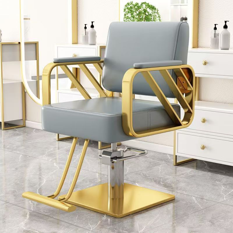 Hairdressing chair popular hairdressing store perm and dye salon special fashion adjustable stainless steel hair cutting chair high-end hairdressing chair