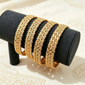 Trendy bohemian sparkling bangle with high-end luxury leaf charm – perfect as a bridal gift