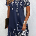 wholesale women's short-sleeved dresses, fashionable women's dresses for spring, summer, and autumn, new cross-border printed designs
