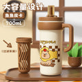 Capybara 316 stainless steel straw insulated tumbler - stylish design for women, perfect for office coffee and outdoor use