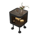 Cute cream style bedside table with lamp for home bedroom bedside side cabinet storage shelf small coffee table casual side table