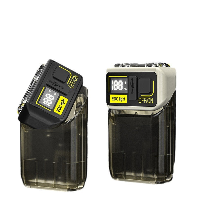 Cross-border new keychain light Type-C charging outdoor highlight small steel cannon dual light source strong light mini flashlight