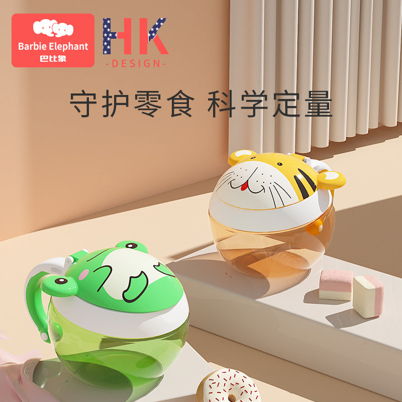 new arrival cartoon plastic snack jar outdoor tritan sealed kids snack bowl baby snack feeding