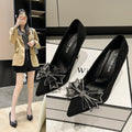 34-43 high heels plus size 41-42 bows stiletto sense of designniche styleelegant fairy wedding shoes two-wear flats