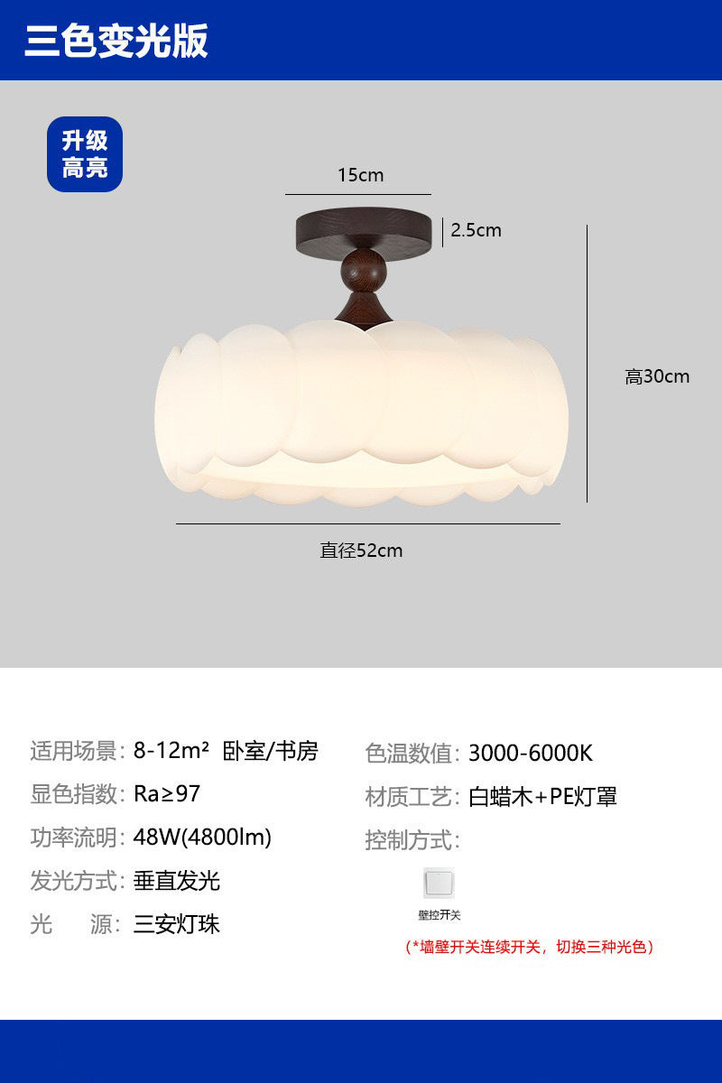 French medieval bedroom light living room light new lighting retro cream wind children's room led eye protection ceiling light