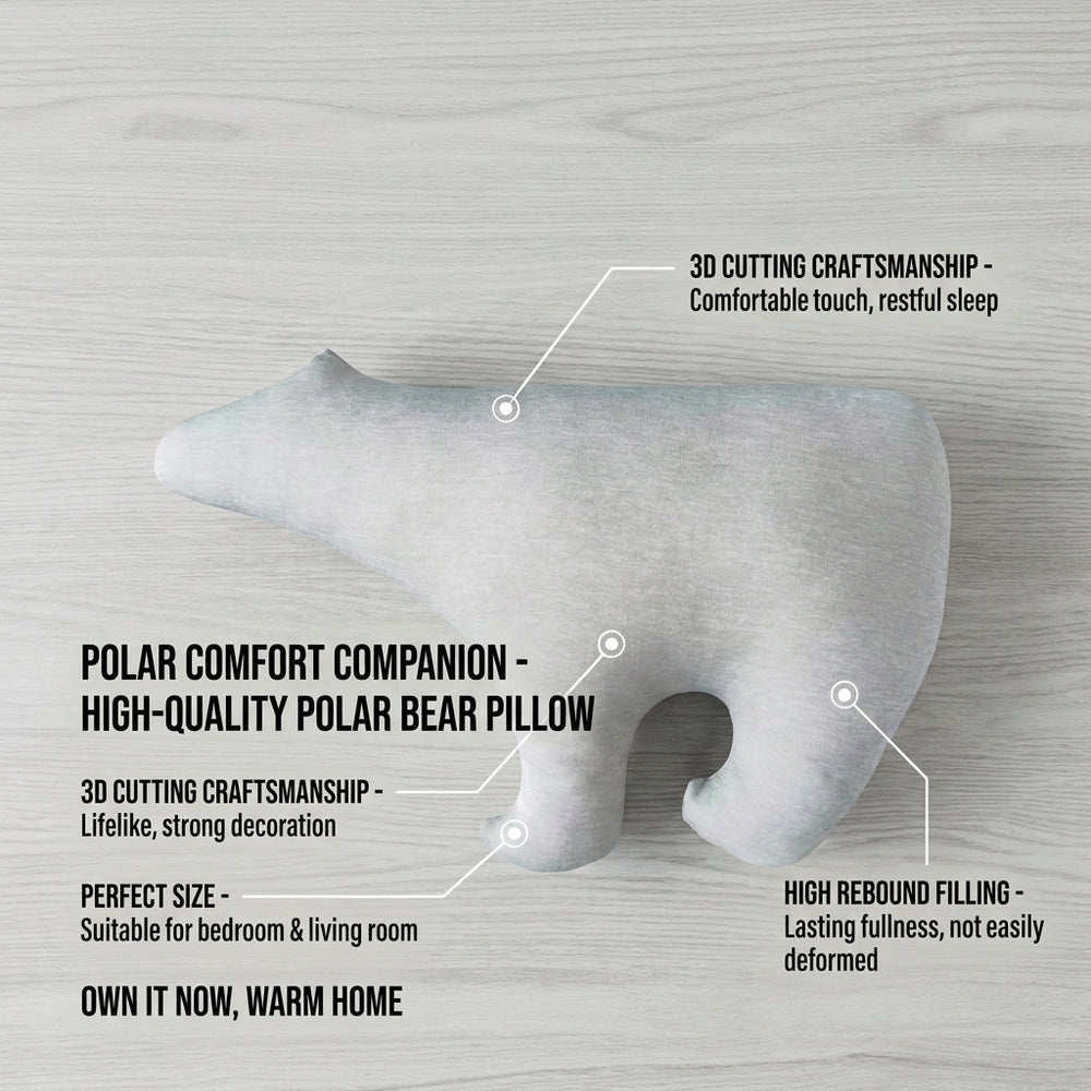 polar bear cold-sensing fabric pillow polar bear doll cartoon cute bear pillow baby hair-styling pillow core