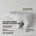 polar bear cold-sensing fabric pillow polar bear doll cartoon cute bear pillow baby hair-styling pillow core