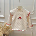 Pre-order: new autumn/winter korean style girls' fleece-lined thickened sweatshirt base layer top - trendy children's clothing for baby girls and kids