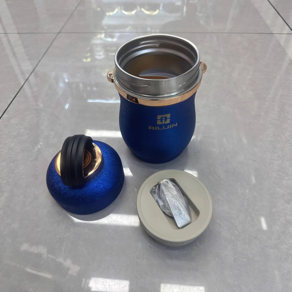 hot-selling factory direct sales insulation bucket insulation pot stewing pot full vacuum titanium ice flower series purple blue black