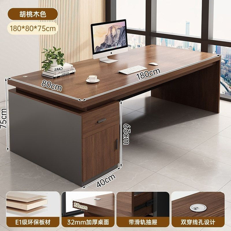 Modern home office desk computer table chair set - thickened desktop study desk - executive office writing desk