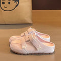 Thick sole birkenstock shoes toe half slippers women's summer outwear 2026new arrivaleasiest for matchretro slip-on lazy white shoes
