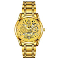 Fully automatic non-mechanical hollow design quartz movement men's watch waterproof luminous calendar fashion wristwatch