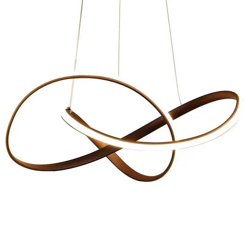 LED chandelier simple postmodern personality art ring creative Nordic style bedroom living room dining room bar lighting