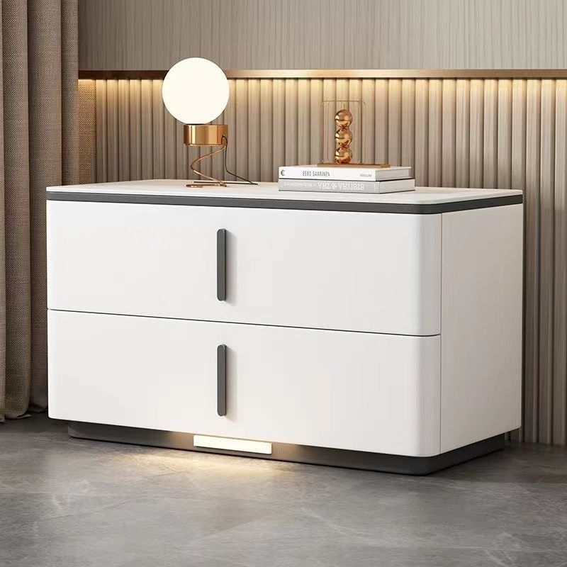 Simple solid wood bedside table Bedroom home simple modern new light luxury bedside table storage living room advanced