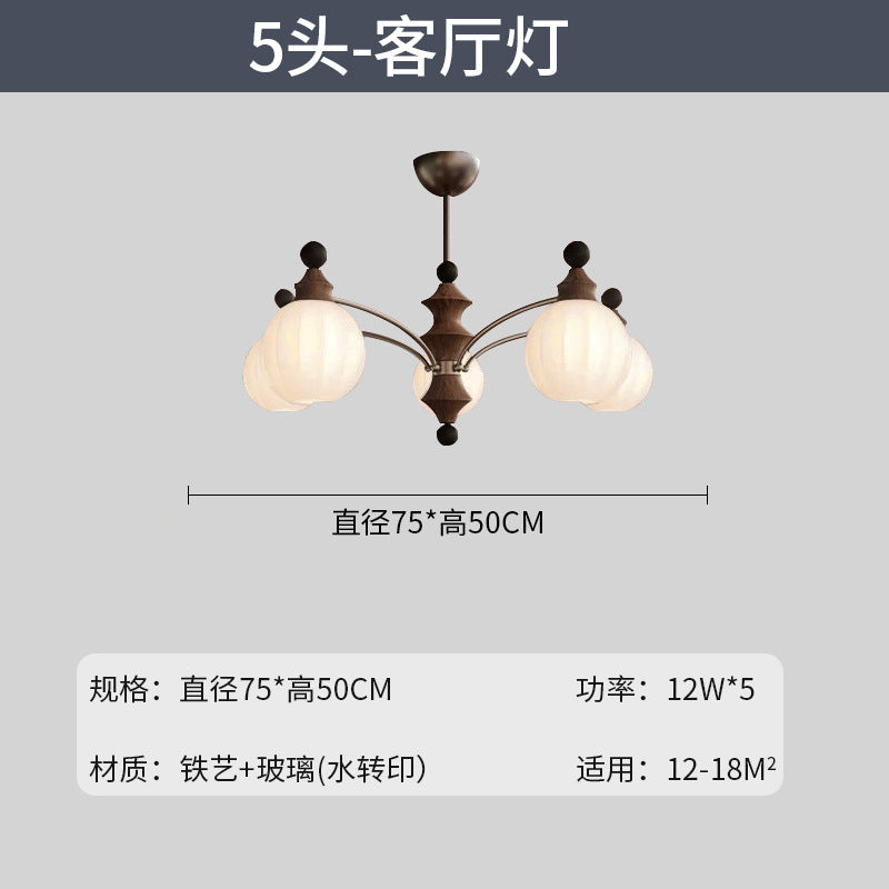 French medieval style living room chandelier main light retro 2025 new new Chinese cloud lighting high-end lighting
