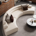 Luxury semi-circular sofa - ideal for salons, hotel lobbies, reception areas, and office spaces - unique leather art sofa chair