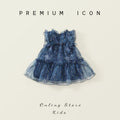 Girls' summer dress  new sequin tank dress baby girl chic mesh dress elegant trendy kids' dress