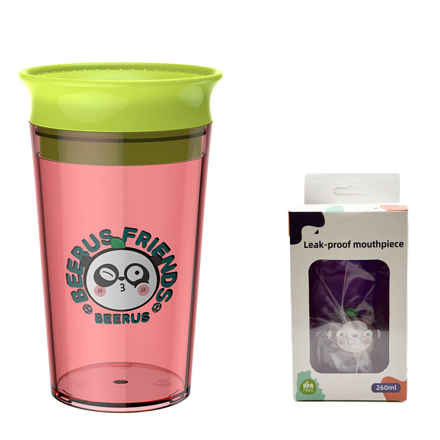 English boxed children's water cup infant sucking cup baby sucking open cup anti-drip baby learning cup