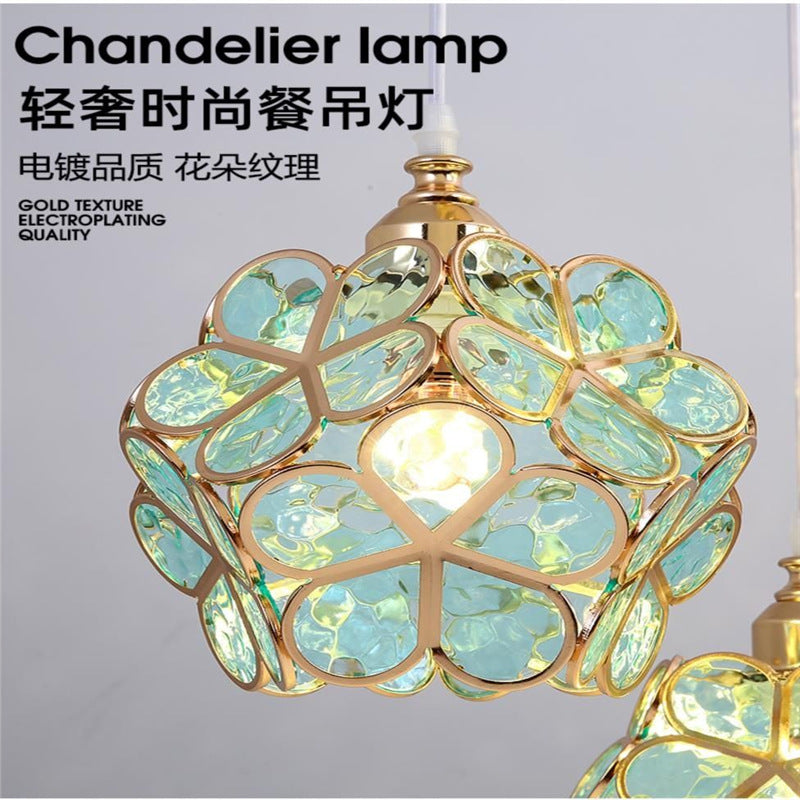 Accessible luxury restaurant chandelier three-head modern casual bar art dining table small chandelier scandinavian creative popular crystal lamp