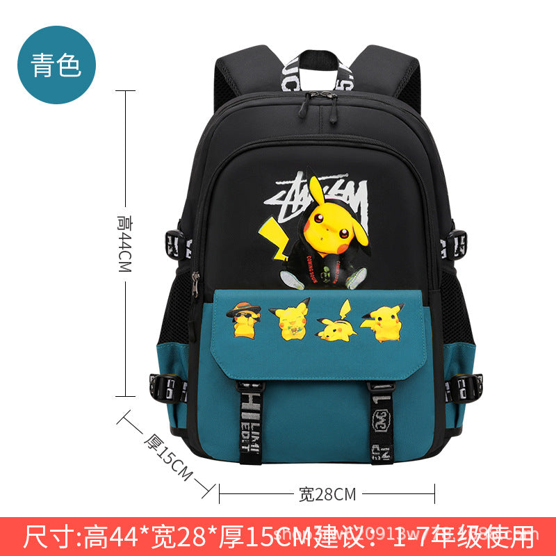 Primary school students tie rod schoolbag men's and women's six-wheel staircase climbing removable tie rod schoolbag second to sixth grade factory direct sales