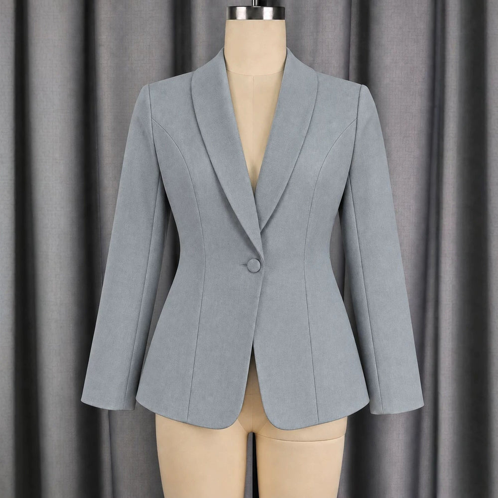 New arrival: solid color blazer - slim fit, figure-flattering, elegant single-breasted cardigan with notch lapel and unique design