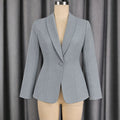 New arrival: solid color blazer - slim fit, figure-flattering, elegant single-breasted cardigan with notch lapel and unique design