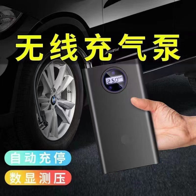 Car air compressor, electric cordless tire inflator, universal tire pump with rechargeable digital display