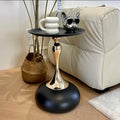 Scandinavianretro sofa side table living room coffee table small table iron side table bedside storage rack balcony casual round table
