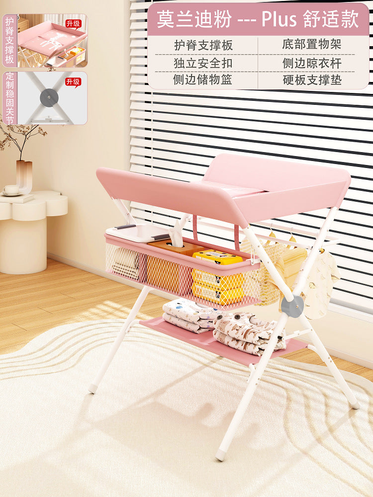 Changing table, baby care table, diaper changing table, newborn bathing & massage table, foldable multifunctional