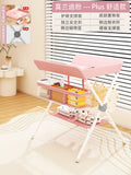 Changing table - foldable multifunctional baby care station for diaper changing, newborn bathing, massage, and touching