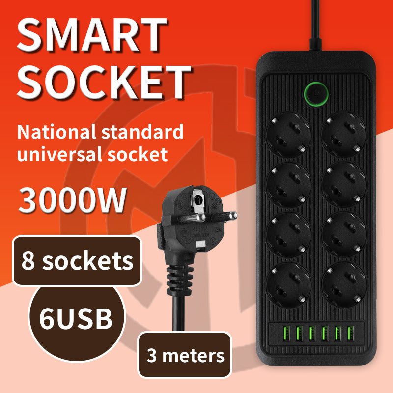 European standard power strip, russian/european power strip, german/korean 16a two-pin european standard home socket, austrian standard