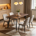 Hot-selling dining table for international trade, modern minimalist restaurant table, rectangular dining table with iron legs