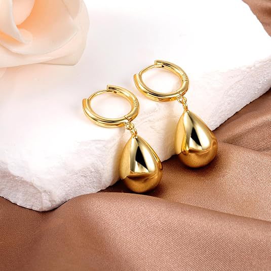 aliexpress hot-selling teardrop electroplated silver earrings for women - wholesale