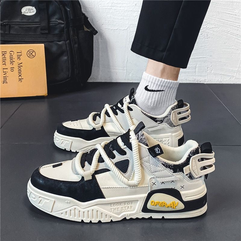 Summer men's shoes new breathable little white shoes men's Korean version trendy versatile platform sports shoes casual board shoes trendy shoes
