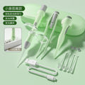 Dual-light elephant green ear spoon 3-piece set