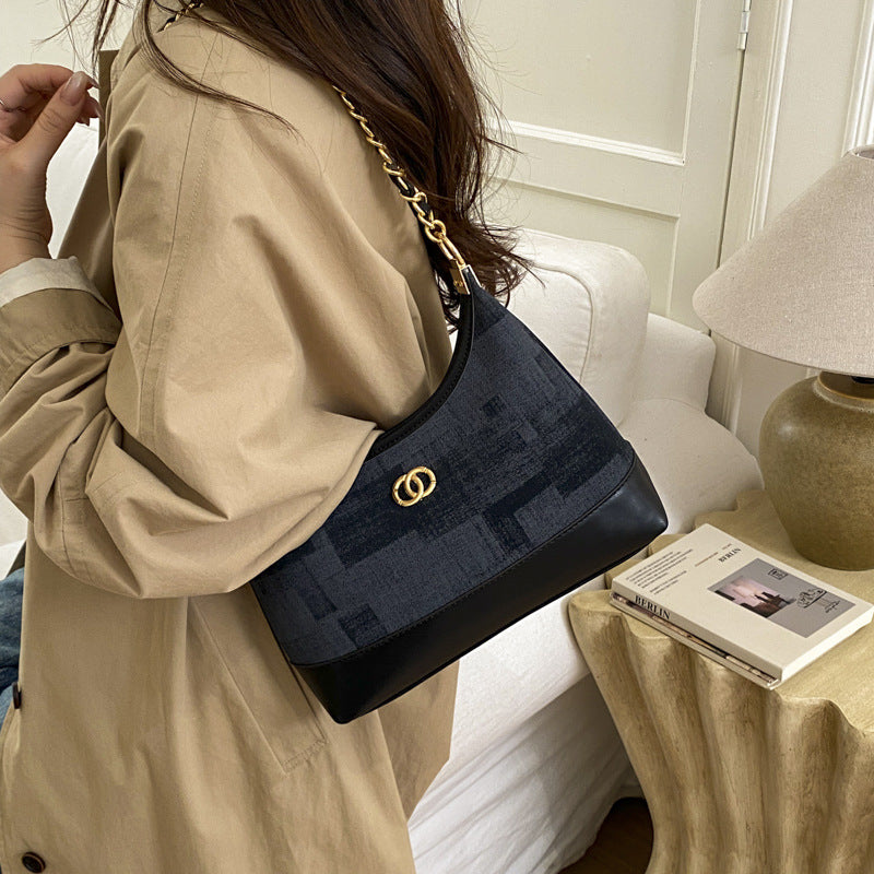 Korean style chanel-inspired handbag - women's chain shoulder bag - new fashion gradient commuter bag