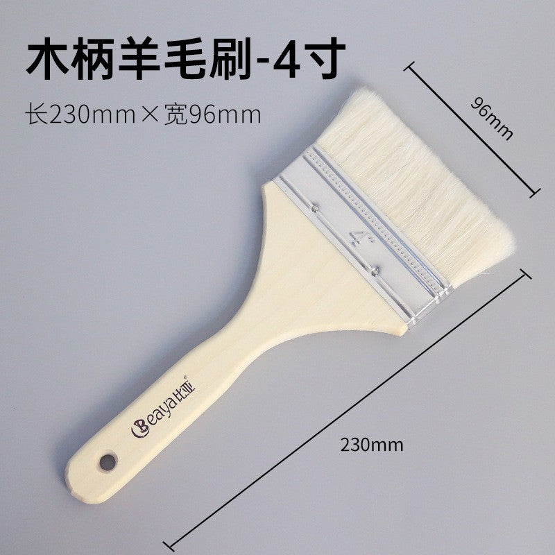 Wool brush, barbecue oil brush, baking brush, high temperature resistant, lint-free, wooden handle, soft bristles, barbecue tool accessories, barbecue