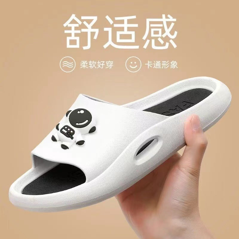 New summer casual men's slippers cartoon astronaut korean trendy indoor home bathroom bath slippers couple