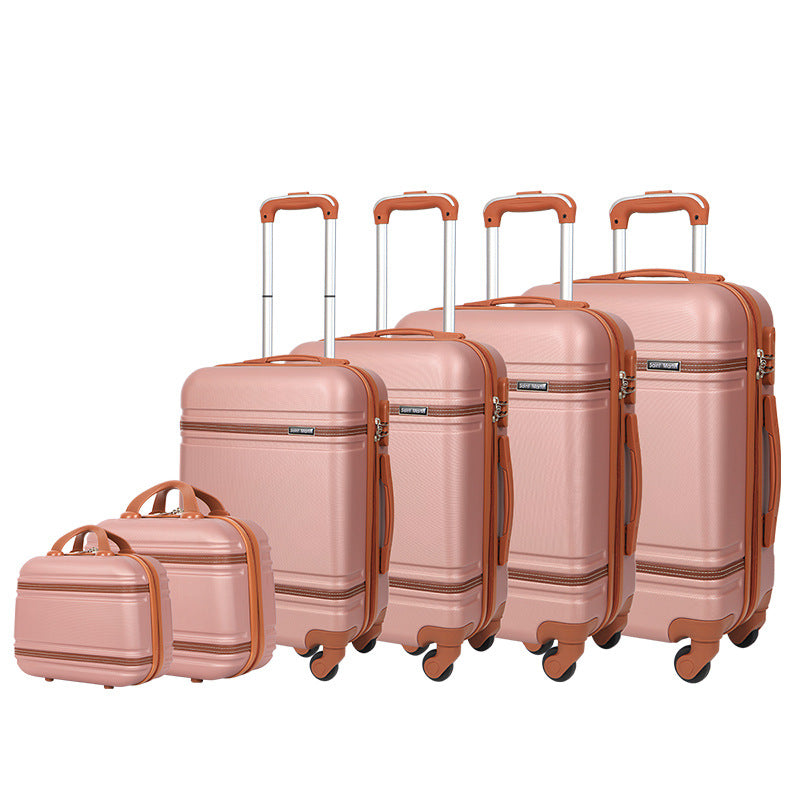 Cross-border special ABS material business boarding box gift travel password box strong waterproof universal wheel trolley case