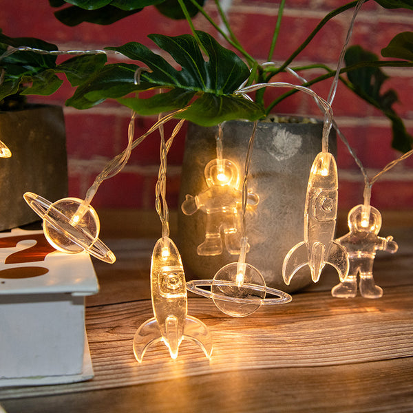 New led astronaut light string astronaut rocket universe burst ball battery light string home decoration lights string