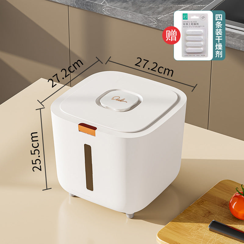 Household rice storage box Moisture-proof rice tank Sealed insect-proof surface Kitchen rice bucket Food grade flour storage tank